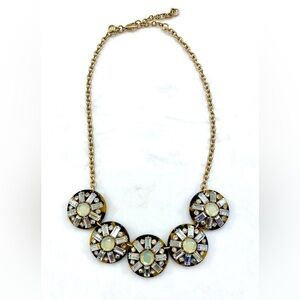 J. Crew Gold Tourtoise Floral Necklace